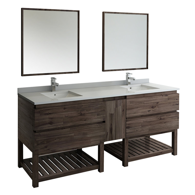 Fresca Formosa Floor Standing Open Bottom 84" Double Bathroom Vanity